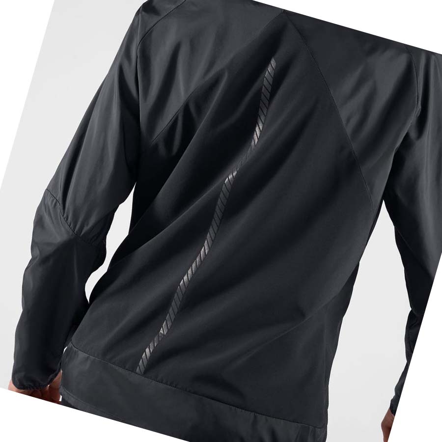 Salomon BONATTI CROSS WIND WINDBREAKERS Kabát Női Fekete | HU 3160DFM